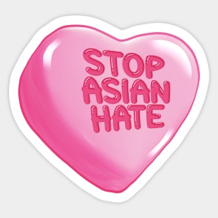Stop Asian Hate Heart Sticker